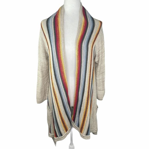 Torrid Sweaters - Torrid Multi Color Stripe Border Cardigan Open